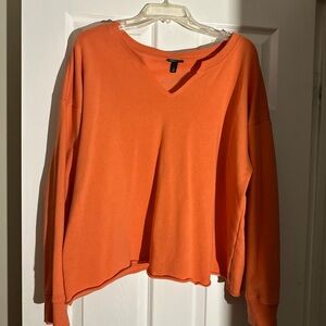 Torrid Orange Cropped Sweatshirt